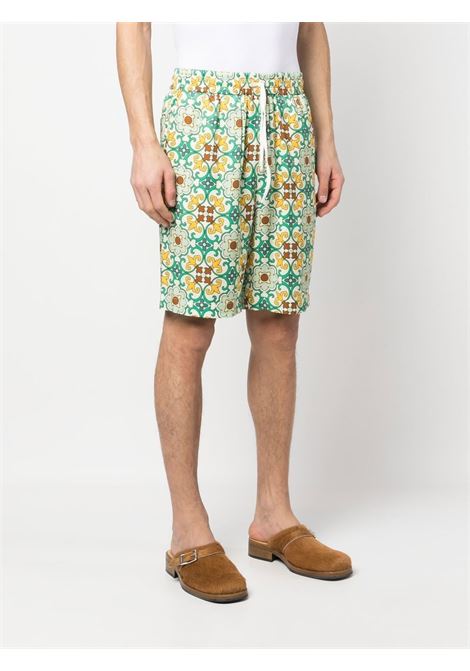 Green Faïence printed bermuda - men DRÔLE DE MONSIEUR | BBS122VI004GN